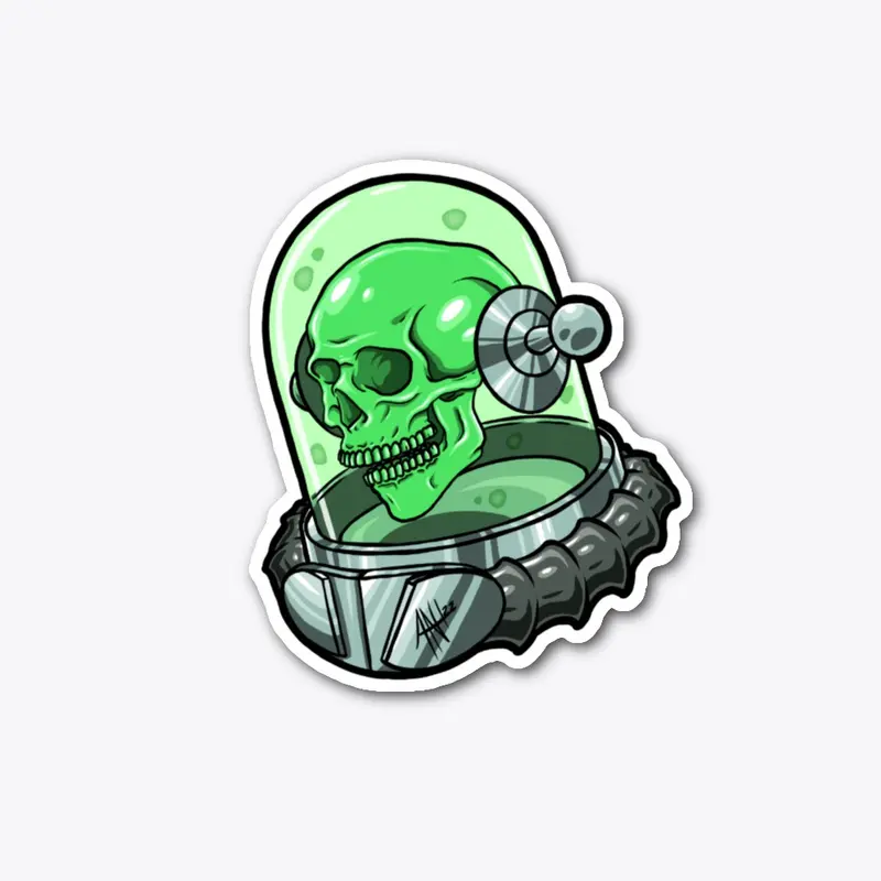 Skull Jar Sticker